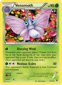 Pokémon-Karte Venomoth 002/119