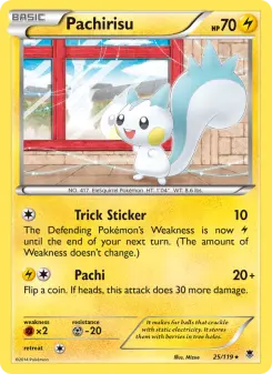 Pokémon-Karte Pachirisu 025/119