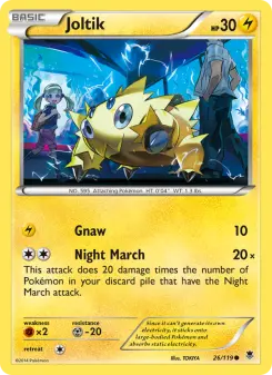 Pokémon-Karte Joltik 026/119