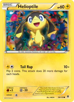 Pokémon-Karte Helioptile 028/119