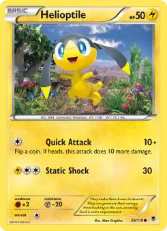 Pokémon-Karte Helioptile 029/119