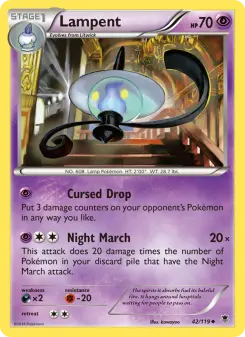 Pokémon-Karte Lampent 042/119