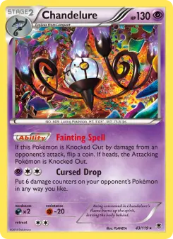 Pokémon-Karte Chandelure 043/119