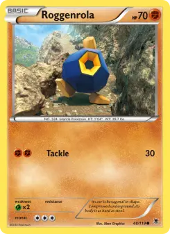 Pokémon-Karte Roggenrola 048/119