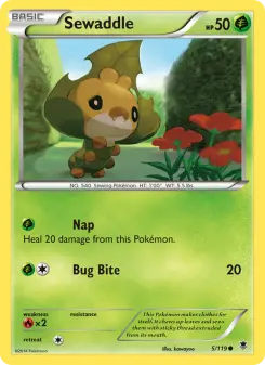 Pokémon-Karte Sewaddle 005/119