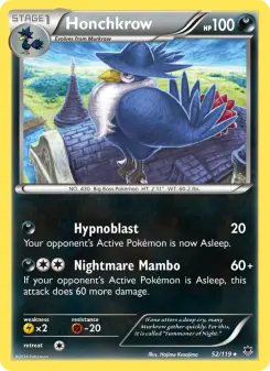 Pokémon-Karte Honchkrow 052/119