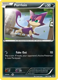 Pokémon-Karte Purrloin 056/119