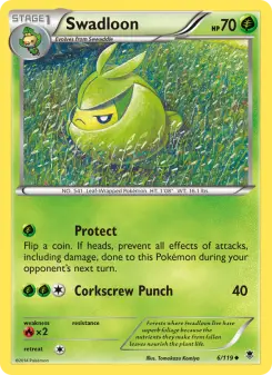 Pokémon-Karte Swadloon 006/119