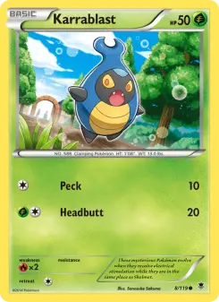 Pokémon-Karte Karrablast 008/119