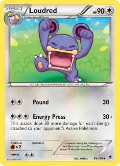 Pokémon-Karte Loudred 084/119