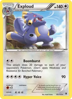 Pokémon-Karte Exploud 085/119