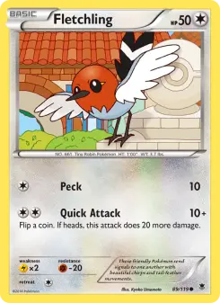 Pokémon-Karte Fletchling 089/119