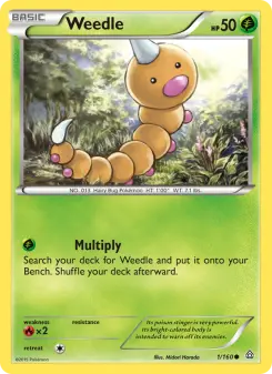 Pokémon-Karte Weedle 001/160