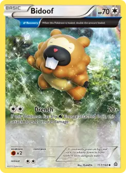 Pokémon-Karte Bidoof 117/160