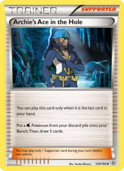 Pokémon-Karte Archie's Ace in the Hole 124/160