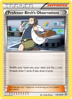 Pokémon-Karte Professor Birch's Observations 134/160