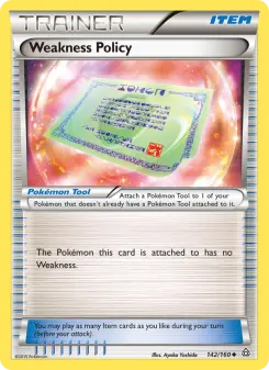 Pokémon-Karte Weakness Policy 142/160