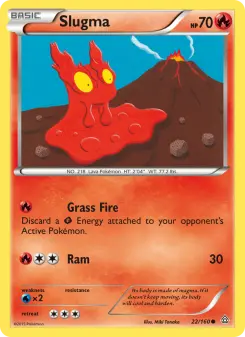 Pokémon-Karte Slugma 022/160