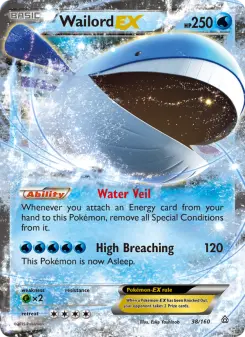 Pokémon-Karte Wailord EX 038/160