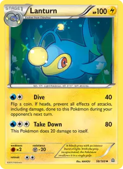 Pokémon-Karte Lanturn 058/160