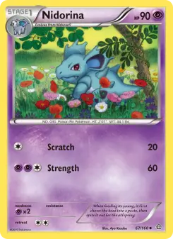 Pokémon-Karte Nidorina 067/160