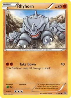 Pokémon-Karte Rhyhorn 074/160