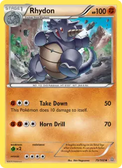 Pokémon-Karte Rhydon 075/160