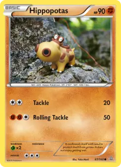 Pokémon-Karte Hippopotas 087/160