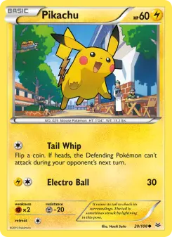 Pokémon-Karte Pikachu 020/108