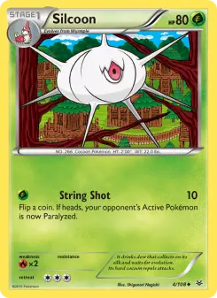 Pokémon-Karte Silcoon 004/108