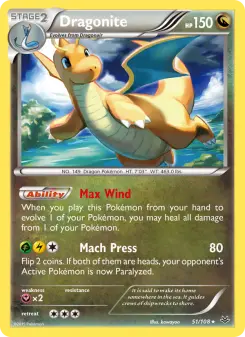 Pokémon-Karte Dragonite 051/108