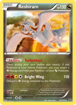 Pokémon-Karte Reshiram 063/108