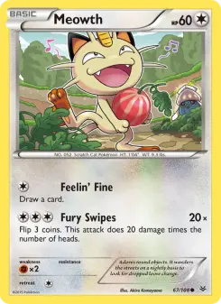 Pokémon-Karte Meowth 067/108