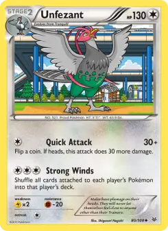 Pokémon-Karte Unfezant 080/108