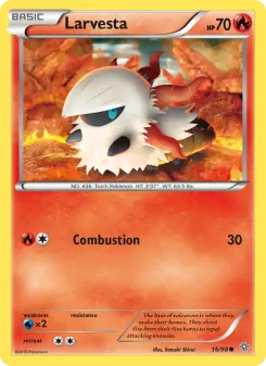 Pokémon-Karte Larvesta 016/098