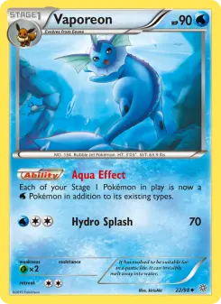 Pokémon-Karte Vaporeon 022/098