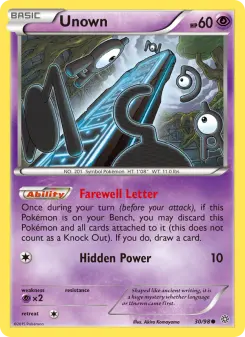 Pokémon-Karte Unown 030/098
