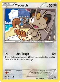Pokémon-Karte Meowth 061/098