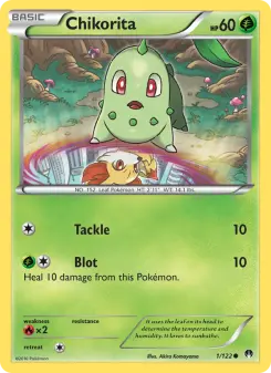 Pokémon-Karte Chikorita 001/122
