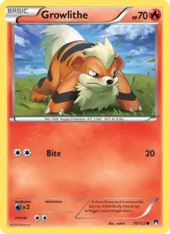 Pokémon-Karte Growlithe 010/122
