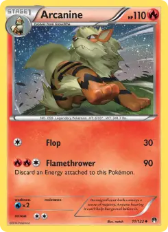 Pokémon-Karte Arcanine 011/122