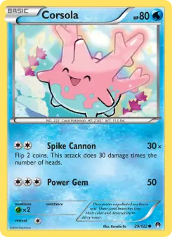 Pokémon-Karte Corsola 029/122