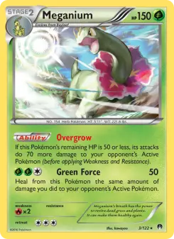 Pokémon-Karte Meganium 003/122