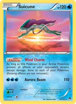 Pokémon-Karte Suicune 030/122