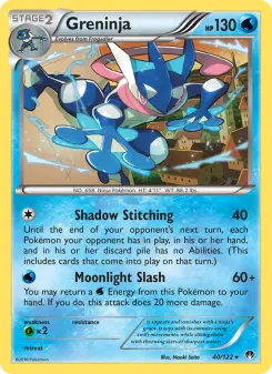 Pokémon-Karte Greninja 040/122