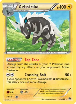 Pokémon-Karte Zebstrika 049/122