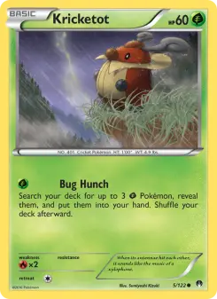 Pokémon-Karte Kricketot 005/122