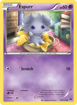 Pokémon-Karte Espurr 058/122