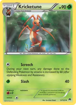 Pokémon-Karte Kricketune 006/122