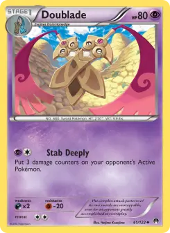 Pokémon-Karte Doublade 061/122
